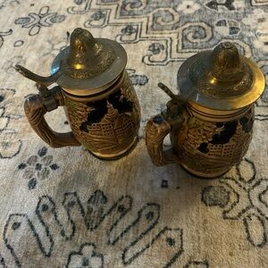 Set of 2 Vintage German Beer Steins